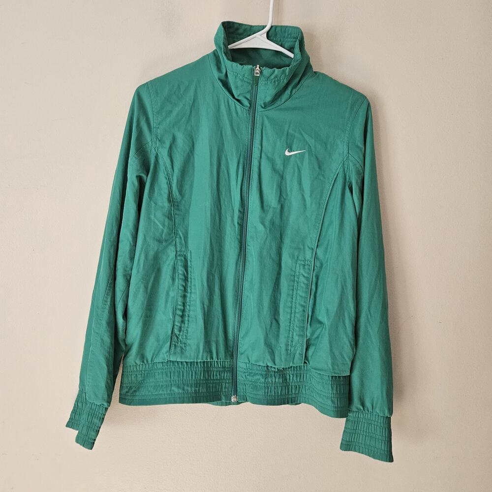 Nike The Athletic Dept. Women’s Green Full Zip Retro Track Jacket Size Medium